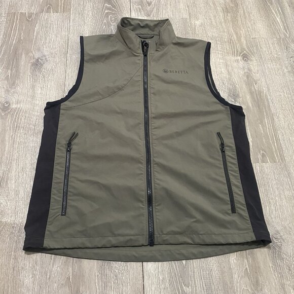 Beretta Vest Green Mesh Zip Up Pockets Shooting Hunting Skeet Fishing Men XL - Picture 1 of 4